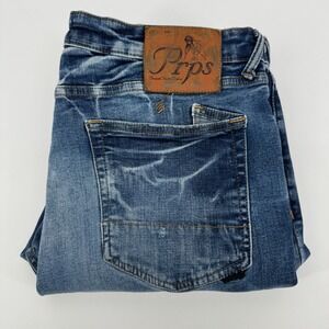 PRPS Cayenne Mens 40 Blue Stretch Skinny Japanese Denim Jeans Dark Indigo